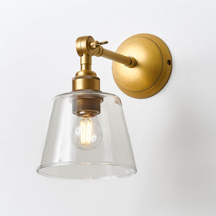 Tapered Blown Wall Light : Adjustable Arm