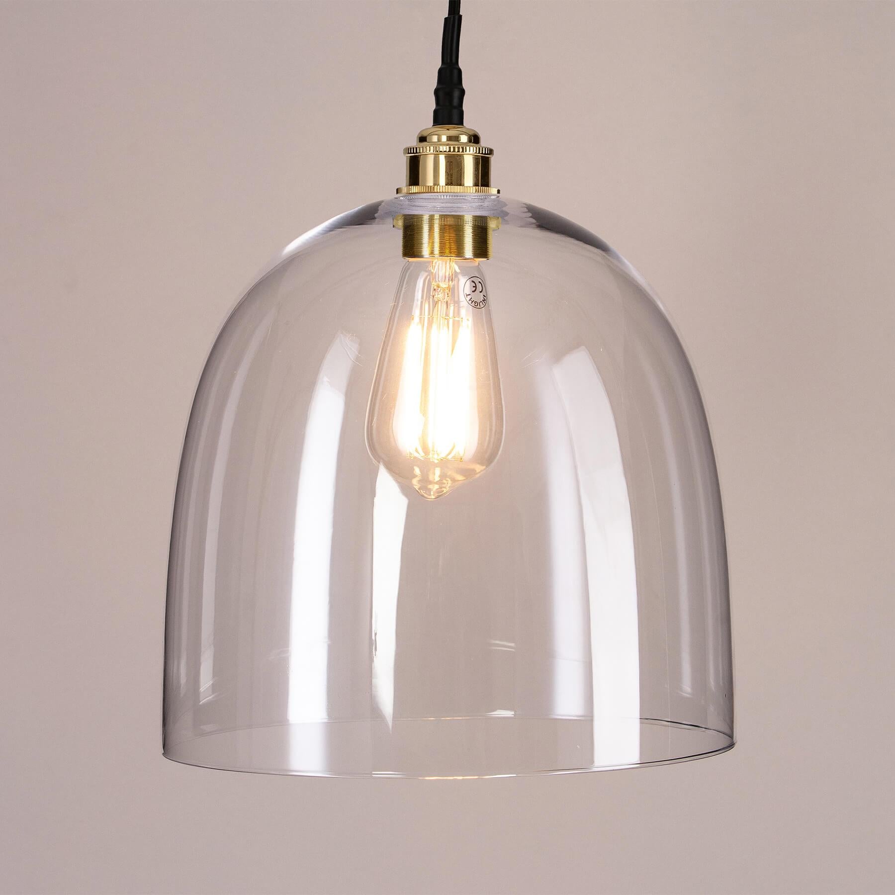 Bell glass online pendant light