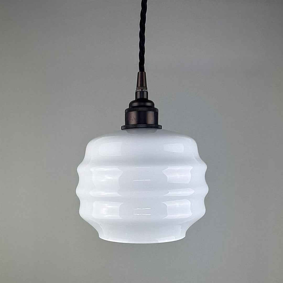 Deco Opal Glass Pendant