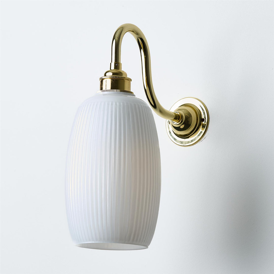 Gillespie Wall Light : Swan Arm : Bathroom Version