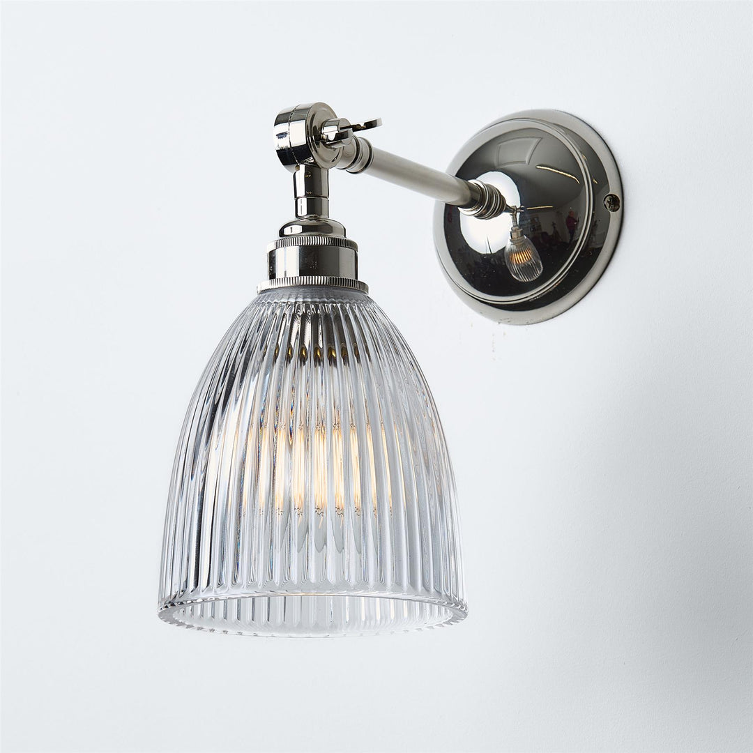 Elongated Prismatic Wall Light : Adjustable Arm