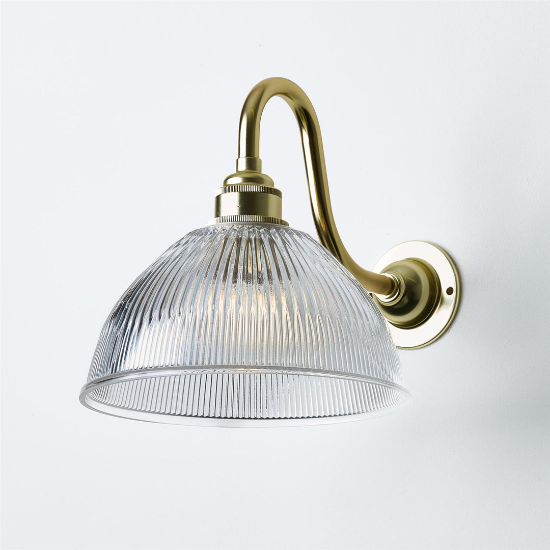 Prismatic Dome Wall Light : Swan Arm