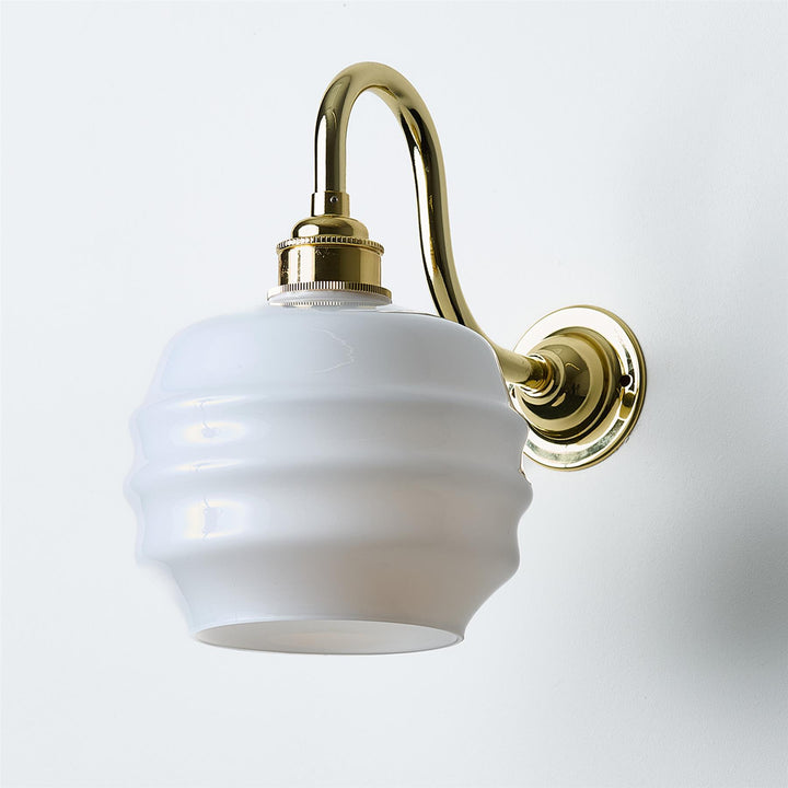 Deco Wall Light : Swan Arm : Bathroom Version