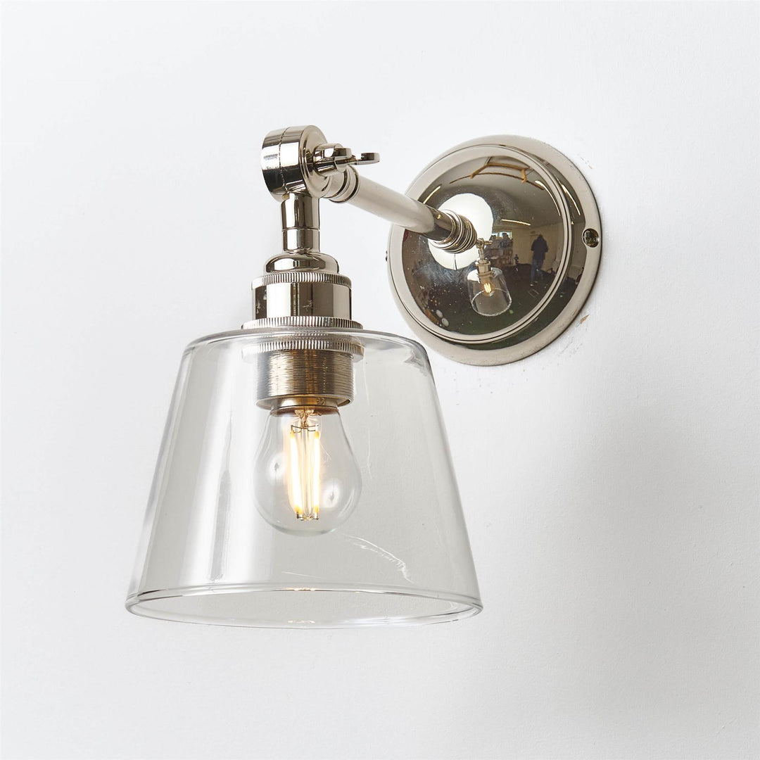 Tapered Blown Wall Light : Adjustable Arm