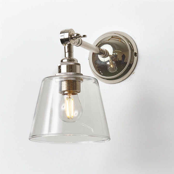 Tapered Blown Wall Light : Adjustable Arm