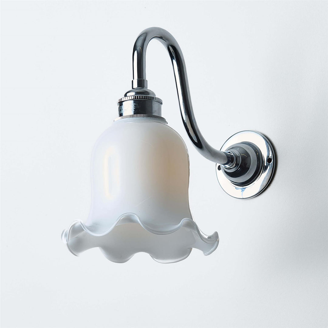 Tulip Wall Light : Swan Arm : Bathroom Version