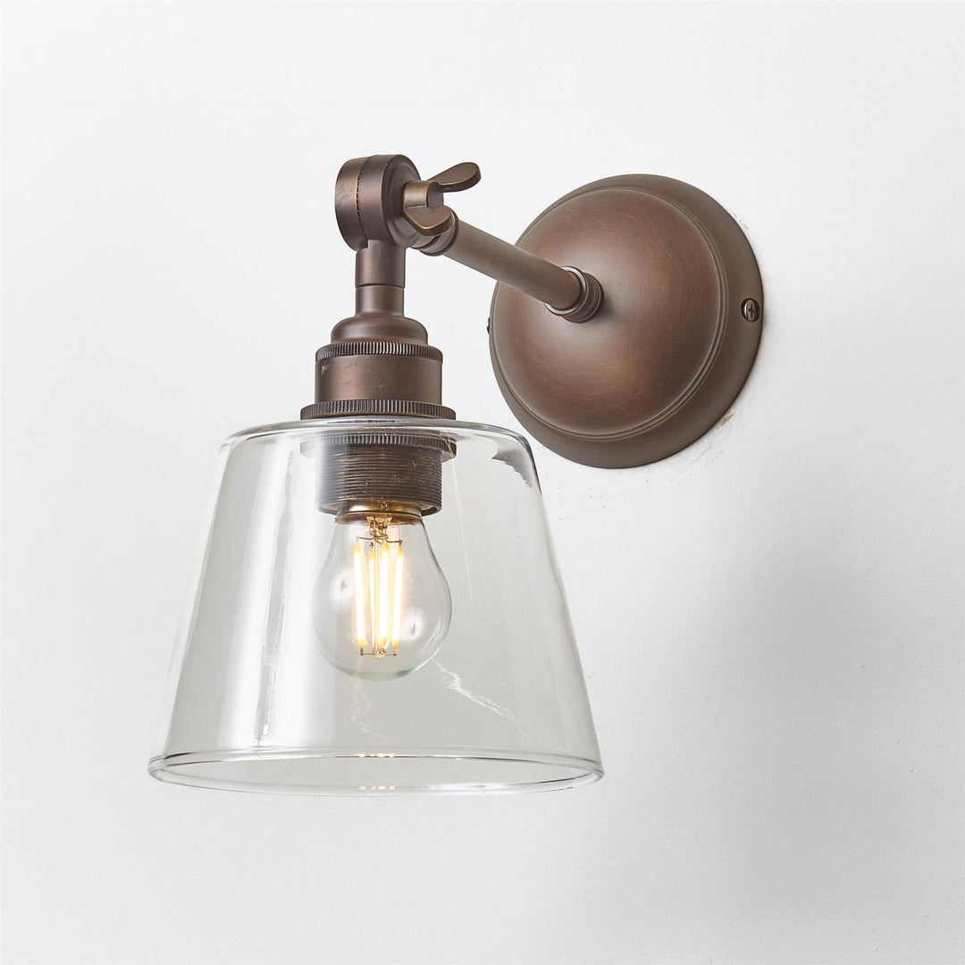 Tapered Blown Wall Light : Adjustable Arm