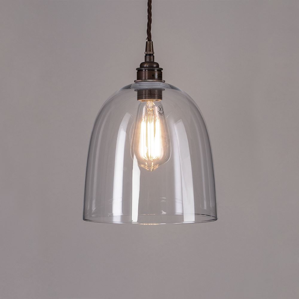 Bell Blown Glass Pendant Light