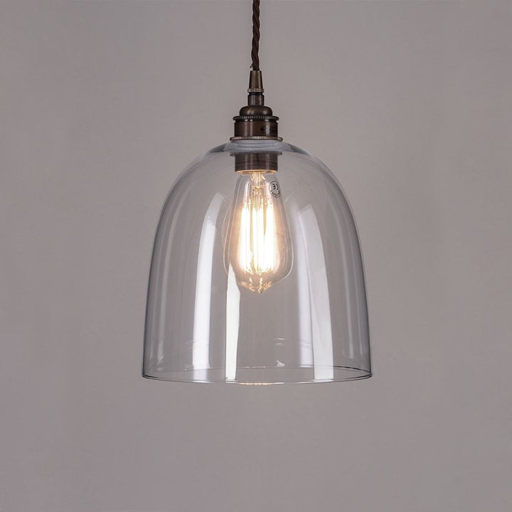 Bell Blown Glass Pendant Light