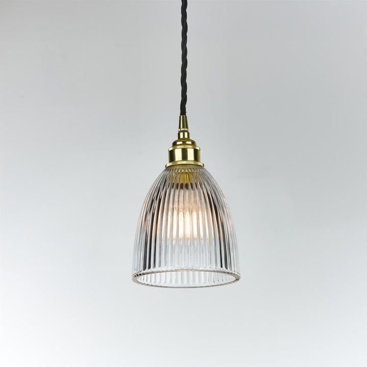 Elongated Prismatic Pendant Light