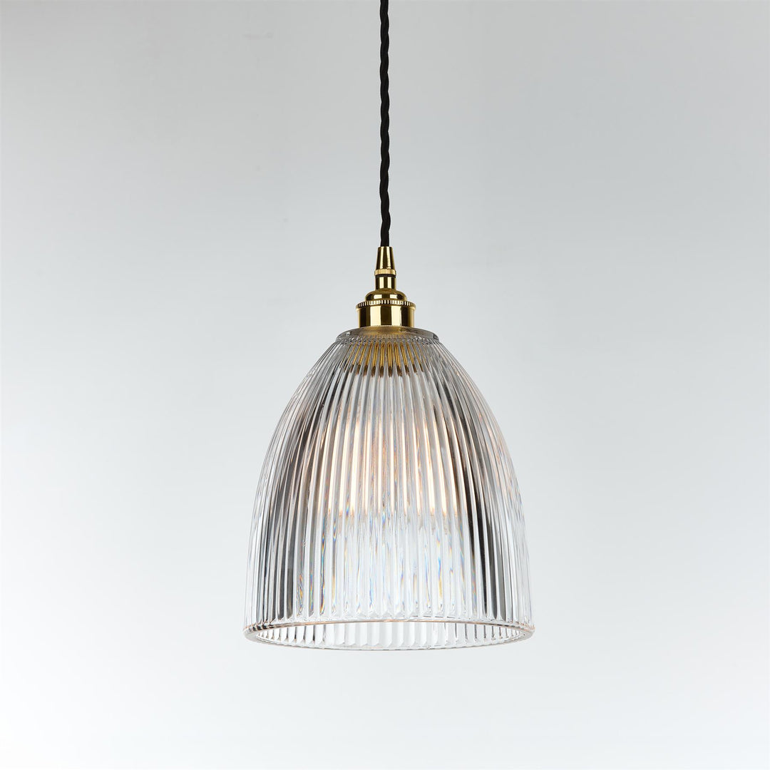 Elongated Prismatic Pendant Light