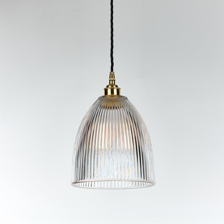 Elongated Prismatic Pendant Light