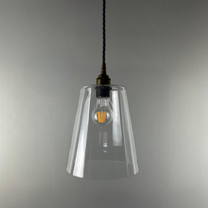 Tapered Blown Glass Pendant Light