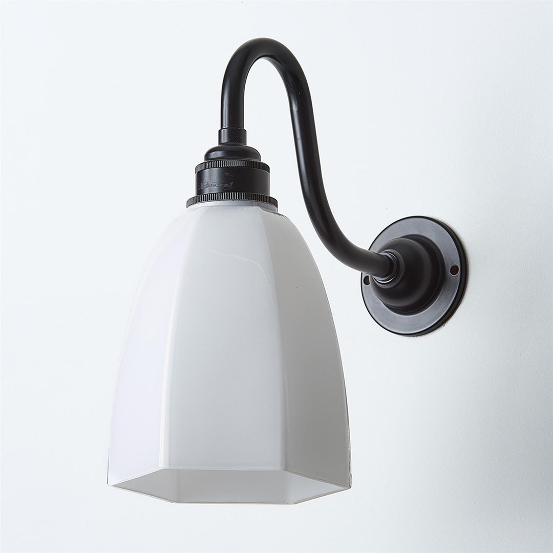 Gatsby Wall Light : Swan Arm : Bathroom Version