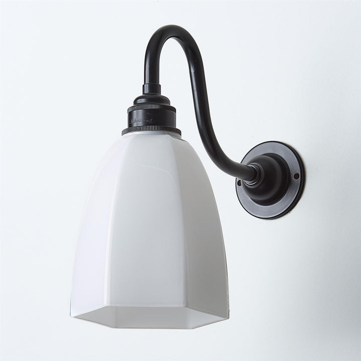 Gatsby Wall Light : Swan Arm : Bathroom Version