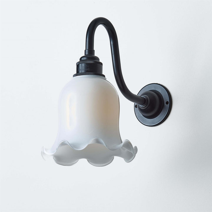 Tulip Wall Light : Swan Arm : Bathroom Version