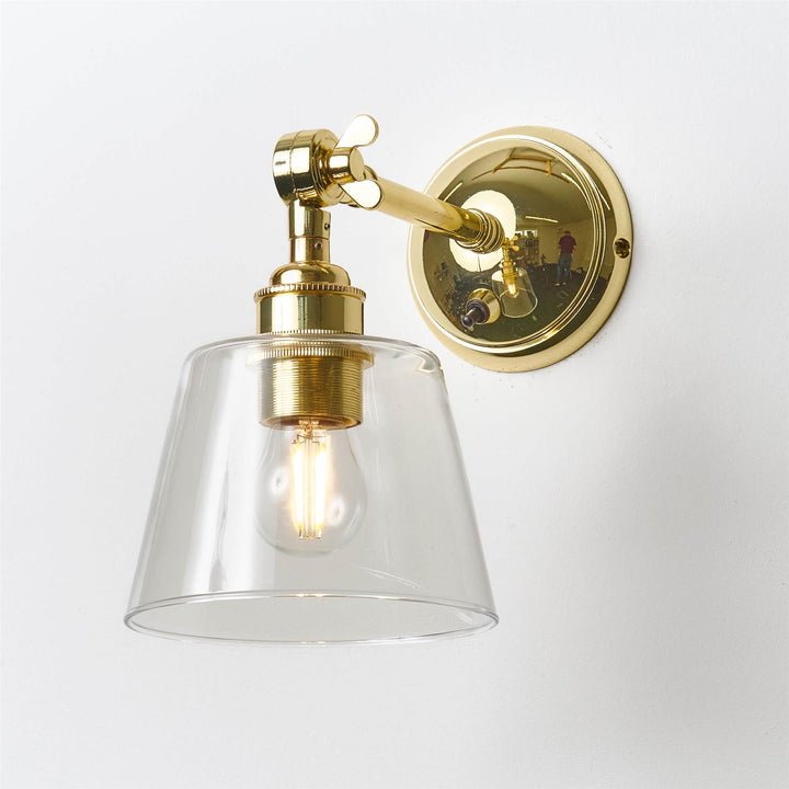 Tapered Blown Wall Light : Adjustable Arm