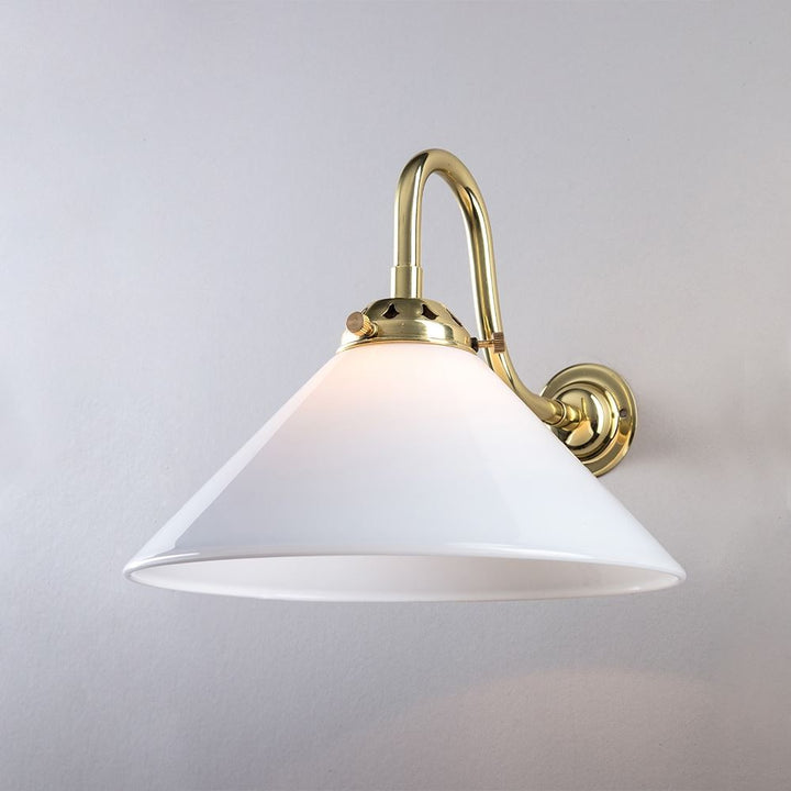 B22 Conical Glass Wall Light