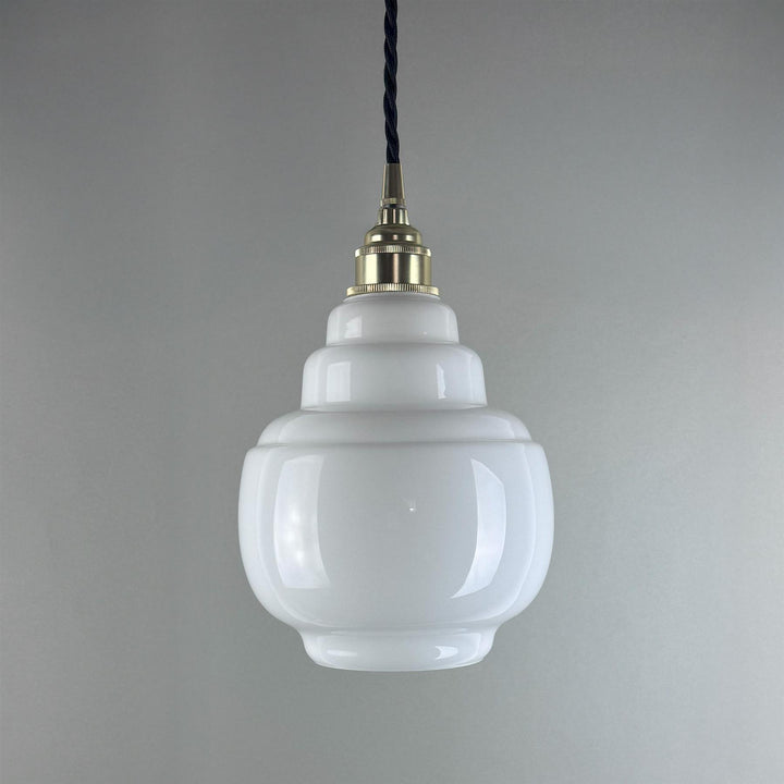 Barrel Opal Glass Pendant Light