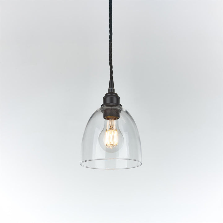 Bell Blown Glass Pendant Light
