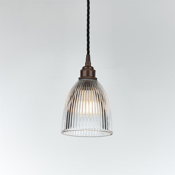 Elongated Prismatic Pendant Light