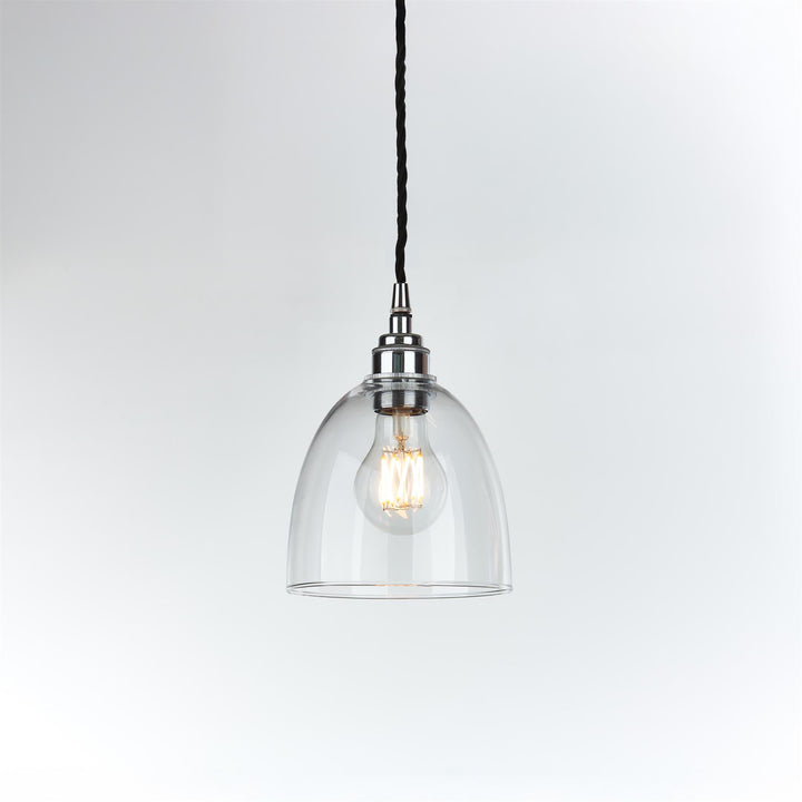 Bell Blown Glass Pendant Light