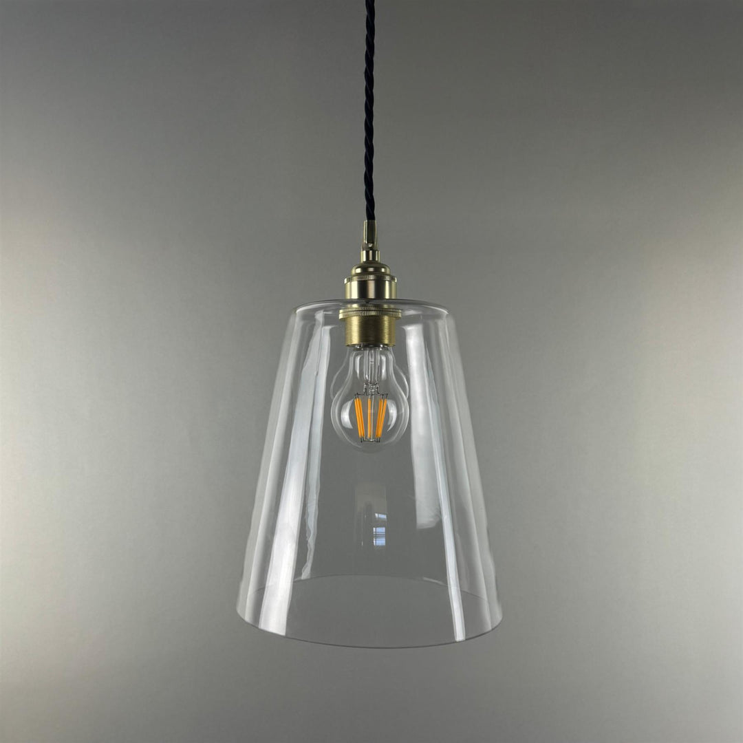 Tapered Blown Glass Pendant Light