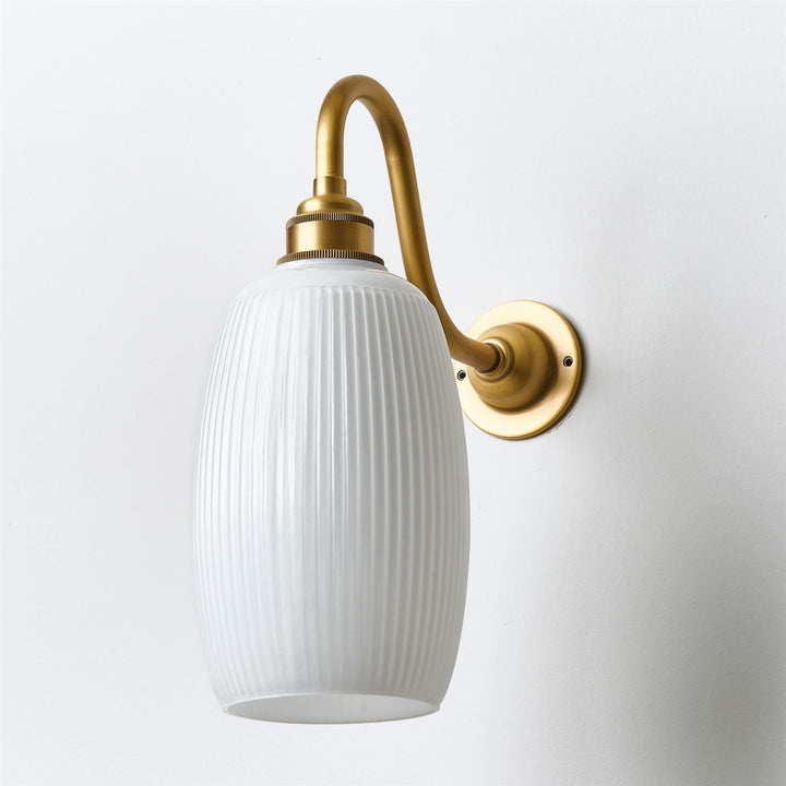 Gillespie Wall Light : Swan Arm : Bathroom Version