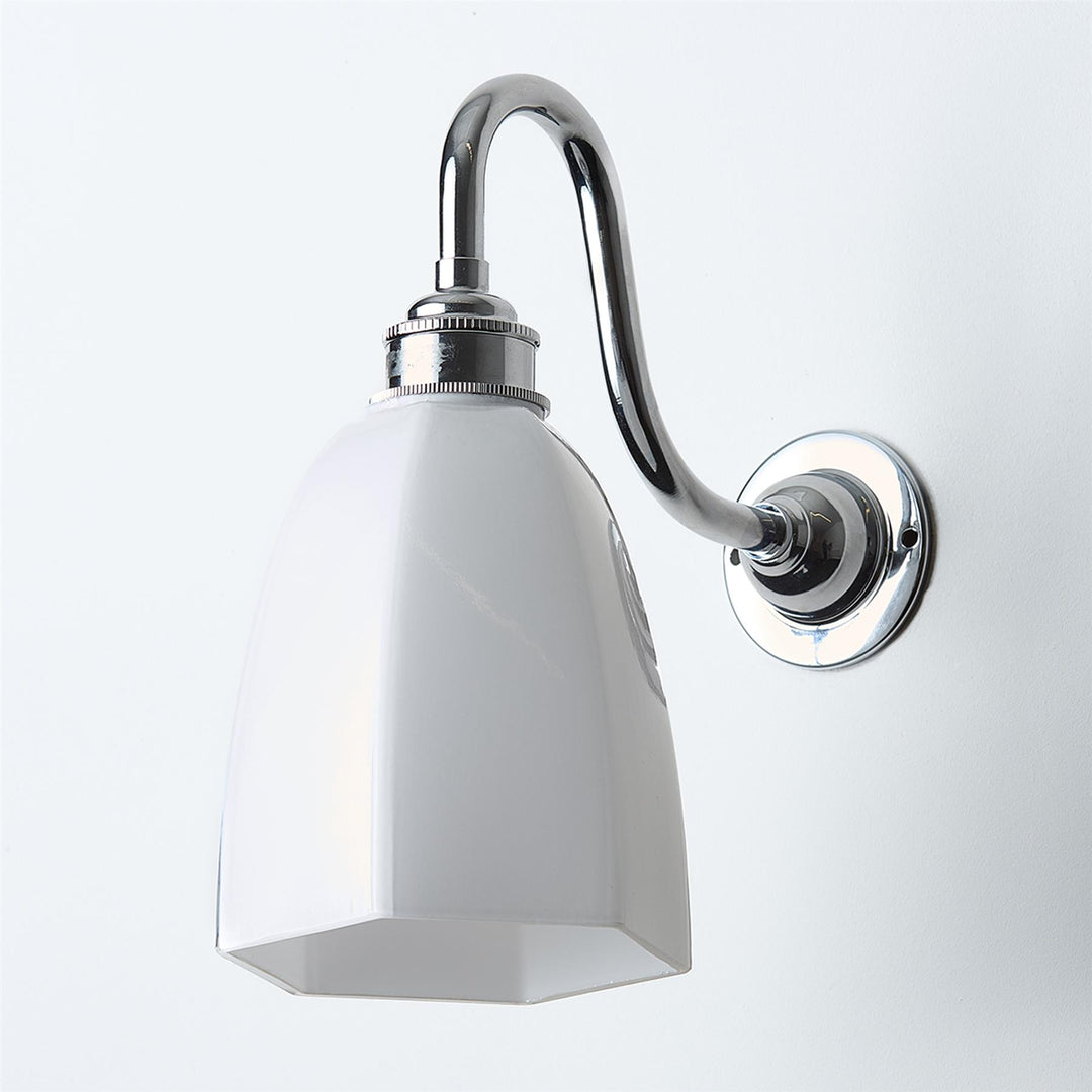 Gatsby Wall Light : Swan Arm : Bathroom Version