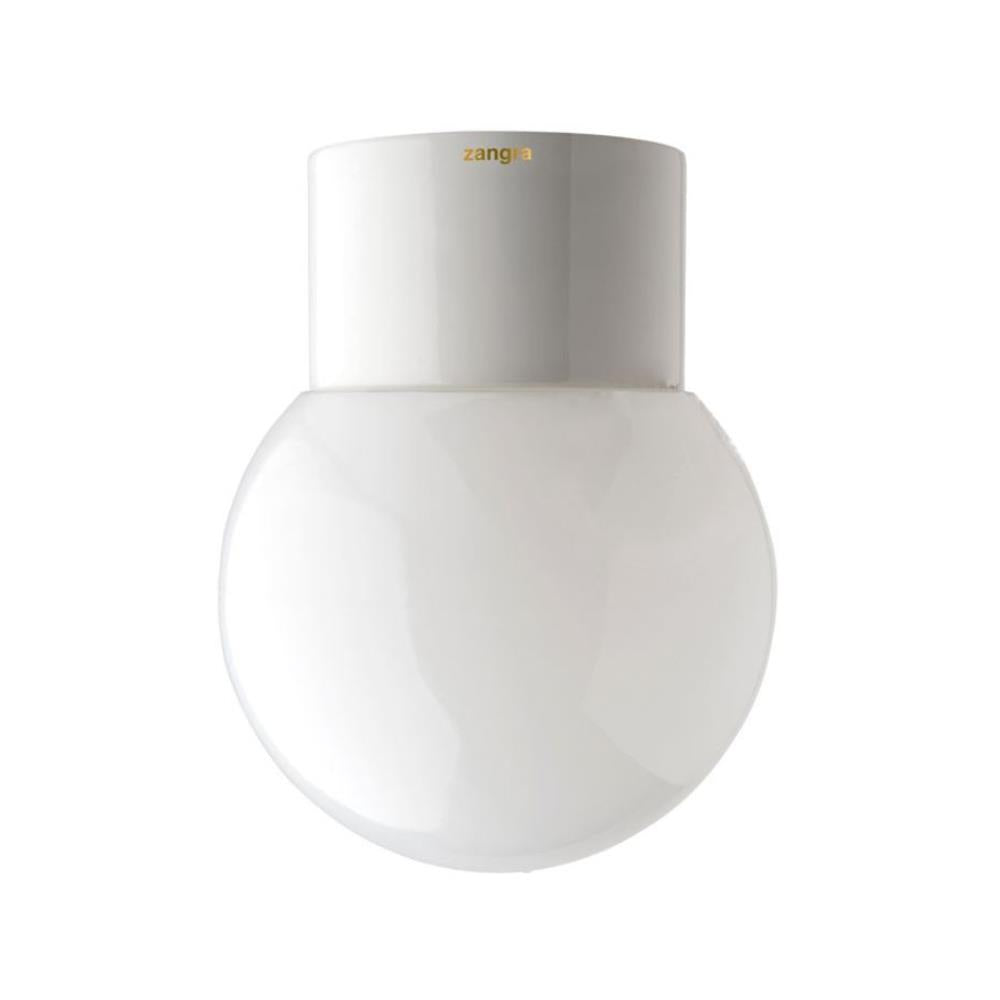 White Porcelain Globe Wall / Ceiling Light