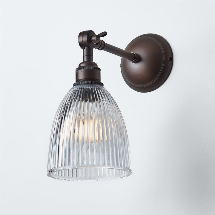 Elongated Prismatic Wall Light : Adjustable Arm