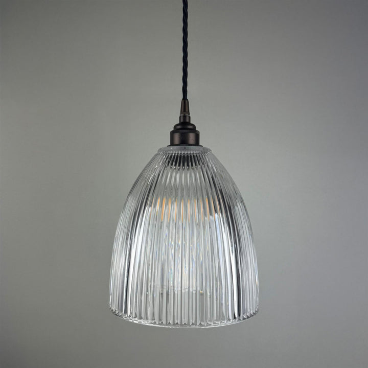 Elongated Prismatic Pendant Light