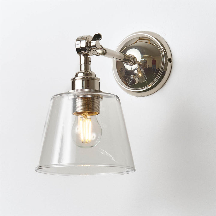 Tapered Blown Wall Light : Adjustable Arm
