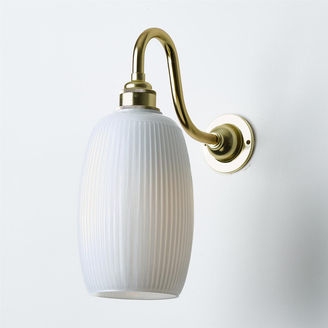 Gillespie Wall Light : Swan Arm : Bathroom Version