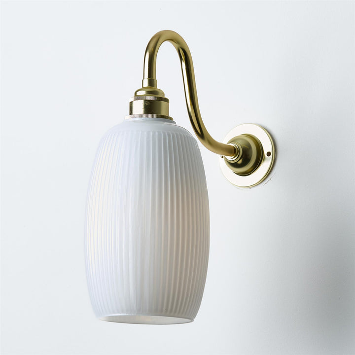 Gillespie Wall Light : Swan Arm : Bathroom Version