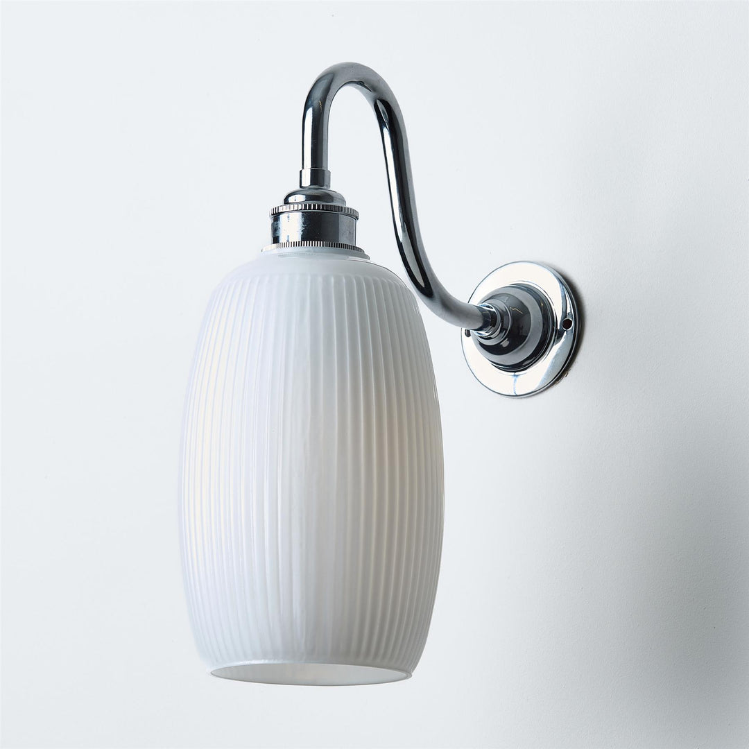 Gillespie Wall Light : Swan Arm : Bathroom Version