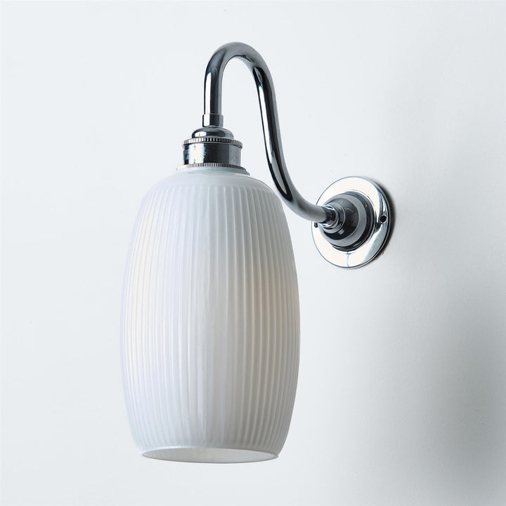 Gillespie Wall Light : Swan Arm : Bathroom Version