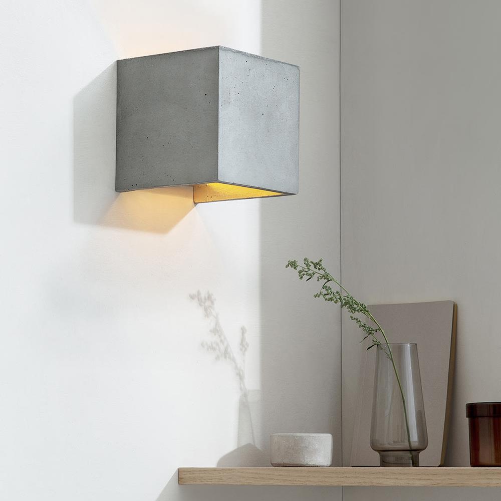 Concrete Cubic Up and Down Wall Light