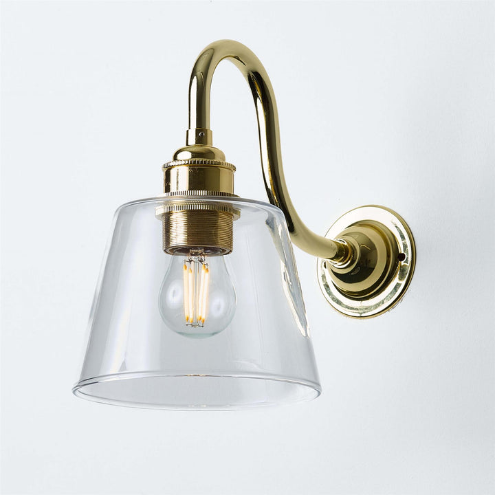 Tapered Blown Wall Light : Swan Arm