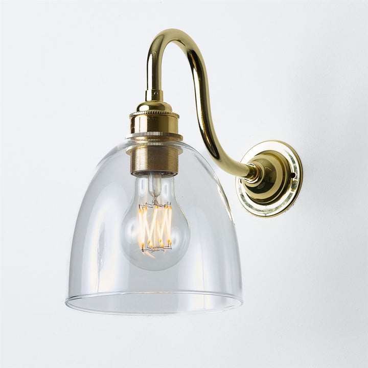 Bell Shade Swan Arm Wall Light