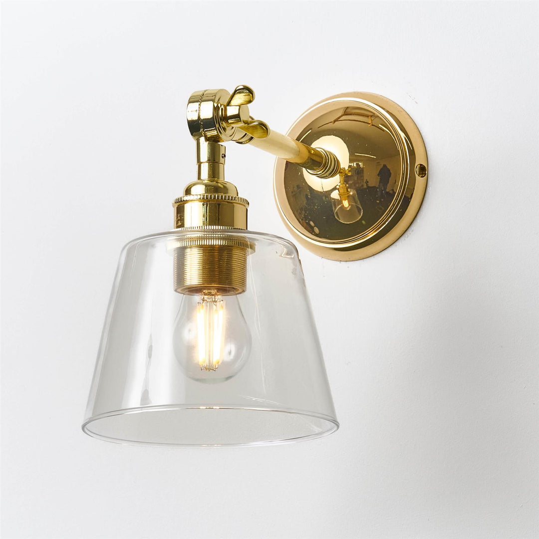 Tapered Blown Wall Light : Adjustable Arm