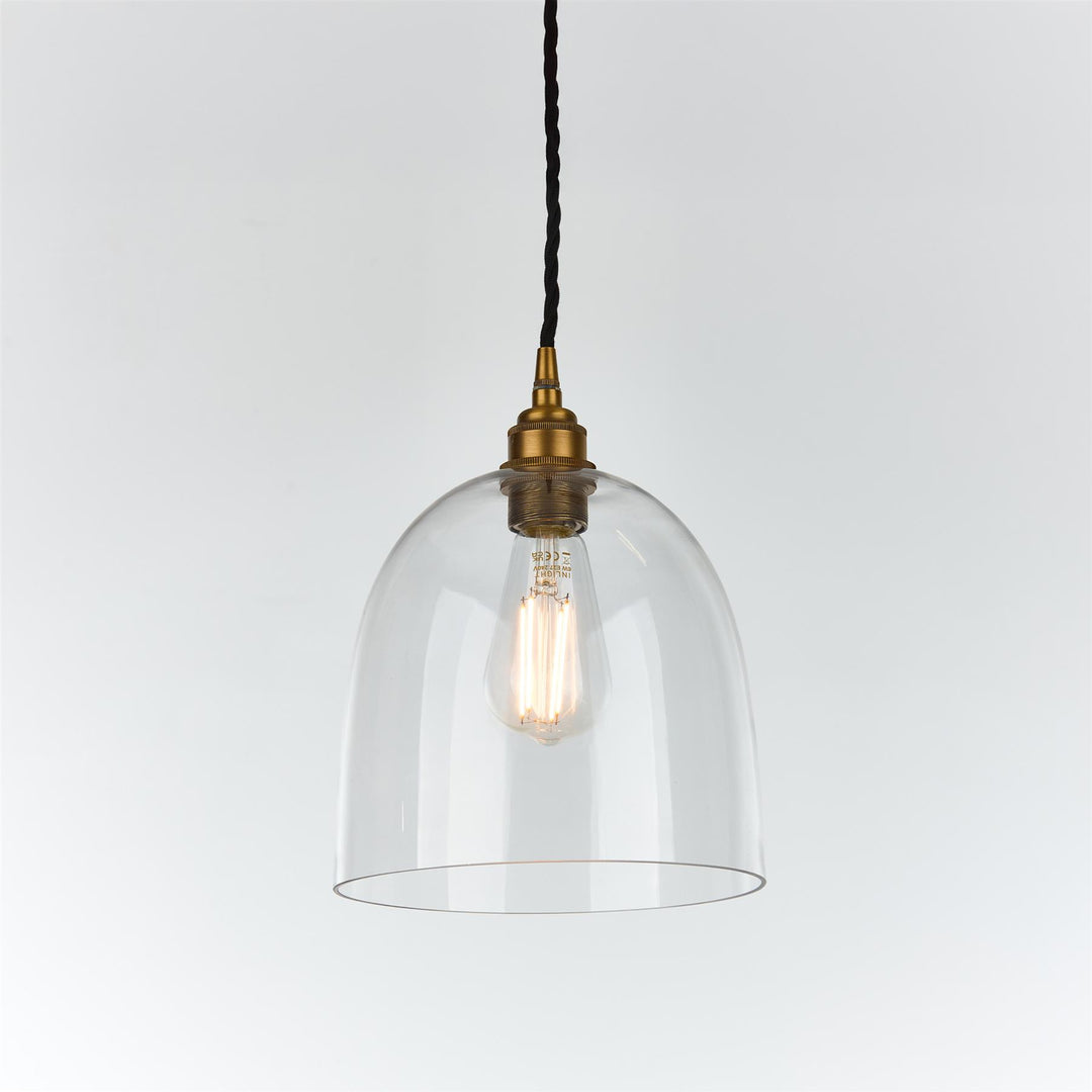 Bell Blown Glass Pendant Light
