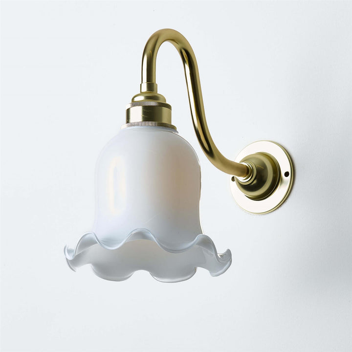 Tulip Wall Light : Swan Arm : Bathroom Version