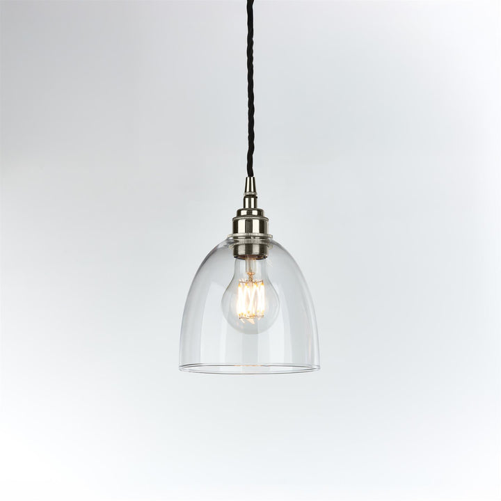 Bell Blown Glass Pendant Light