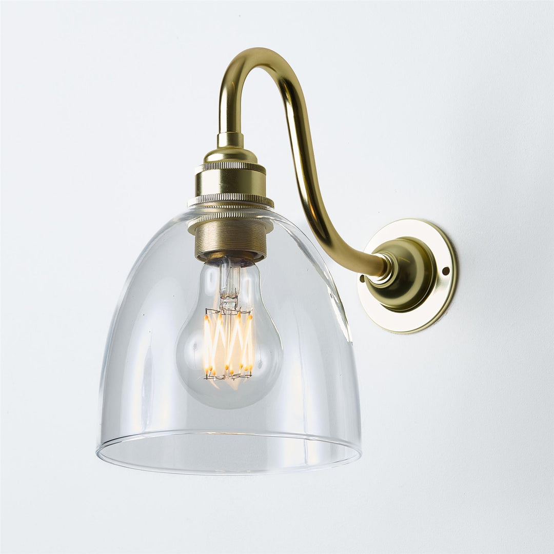 Bell Wall Light : Swan Arm : Bathroom Version