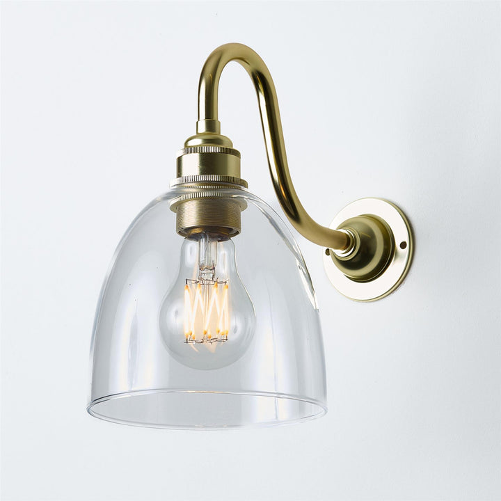 Bell Wall Light : Swan Arm : Bathroom Version