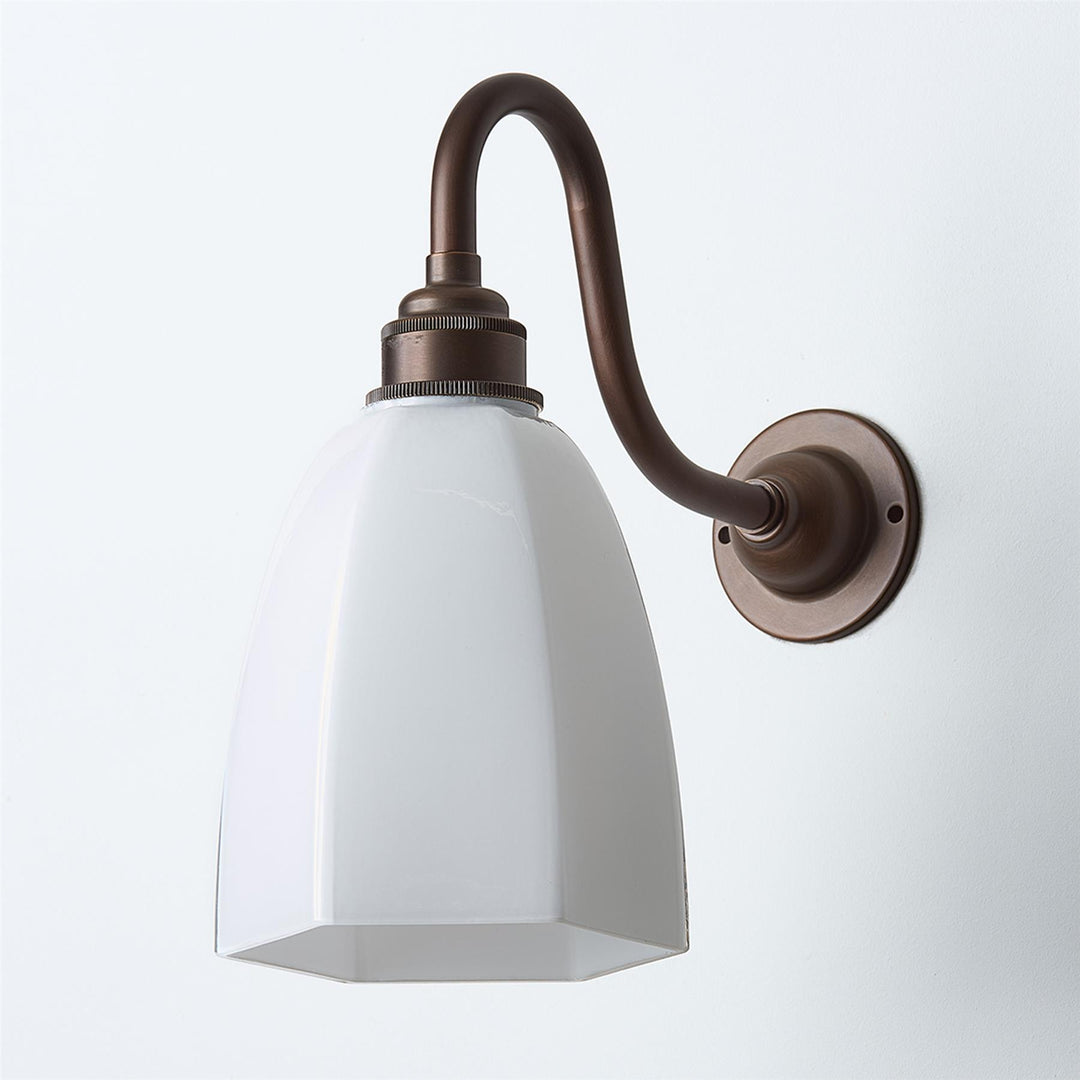 Gatsby Wall Light : Swan Arm : Bathroom Version