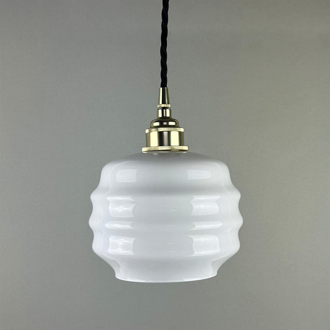 Deco Opal Glass Pendant