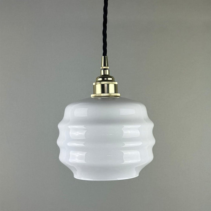 Deco Opal Glass Pendant