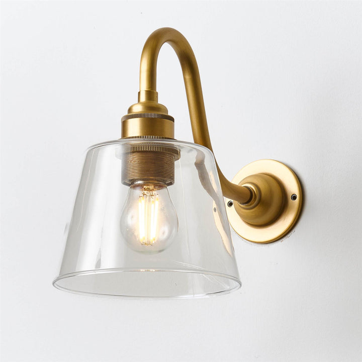 Tapered Blown Wall Light : Swan Arm